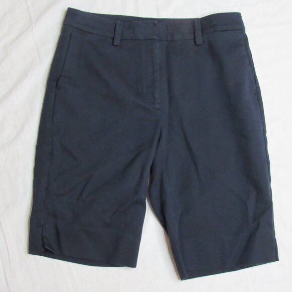 J. Jill Blue Essential Cotton Strech Bermuda Walking Shorts 10" Women's 4 - Picture 7 of 9